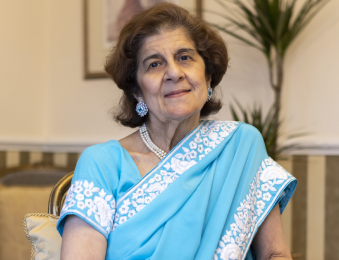 A headshot of Pinky Lilani CBE DL